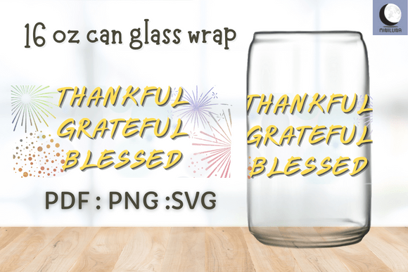 16OZ CAN GLASS WRAP,THANKSGIVING Graphics for Crafts