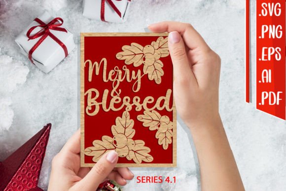 Christmas Card 4.1 - A Versatile Graphic Design Asset for Crafts