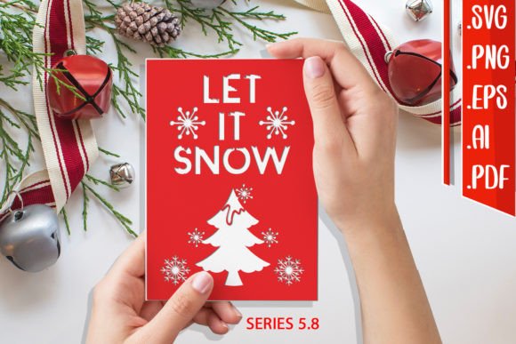 Christmas Card 5.8 - A Versatile Graphics Asset for Crafts and Digital Selling