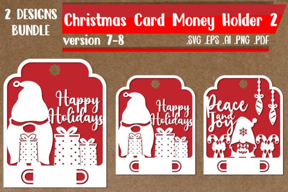 Christmas Card Money Holder 2.3 Svg Eps for Crafts and Graphics