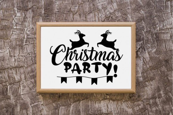 Christmas Party SVG Vector Design for Print Templates and Graphics