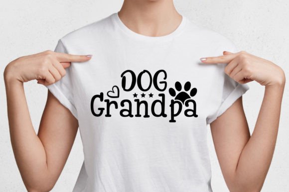 Dog Grandpa_Svg Vector Design for Print Templates and Graphics