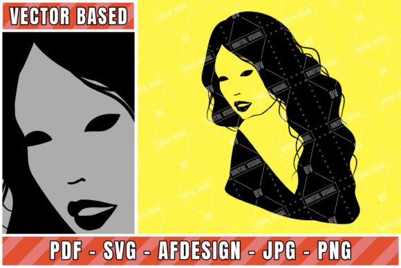 Gothic Girl - Version 6 - Vector for Crafts and Graphics