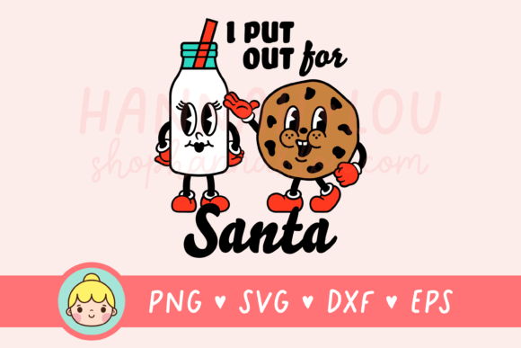 I Put Out for Santa: A Retro Graphic Design Asset for Crafts