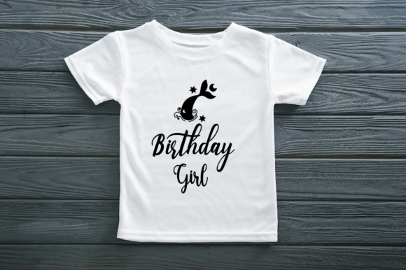 Mermaid Birthday Girl Graphics for Local Business Branding