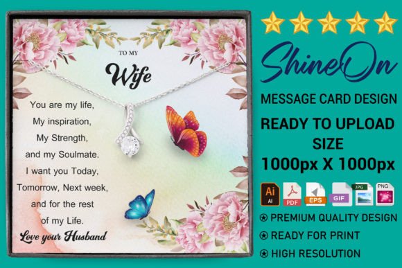 Shine on Message Card Design to My Wife - Graphics for Print Templates