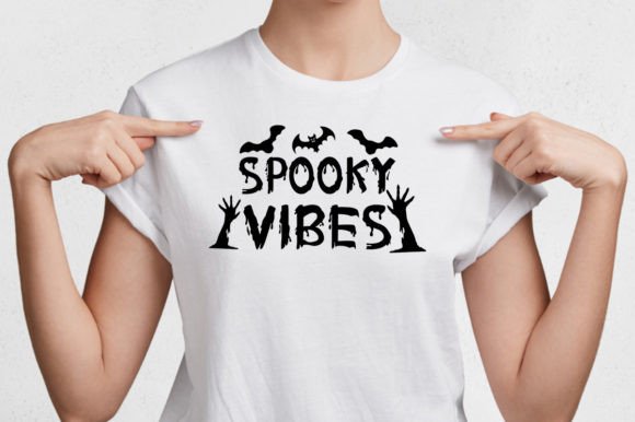 Spooky Vibes Halloween Graphic Design for Print Templates