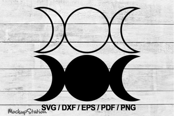 Triple Moon SVG Bundle for Crafts and Graphics