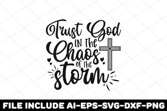 Trust God in the Chaos of the Storm Graphics for Crafts