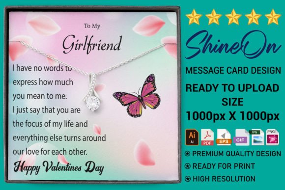 Valentine Day Message Card Design for Print Templates and Graphics